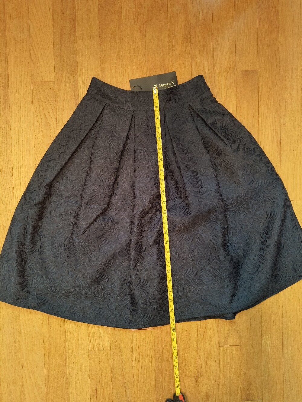 Navy Brocade Skirt